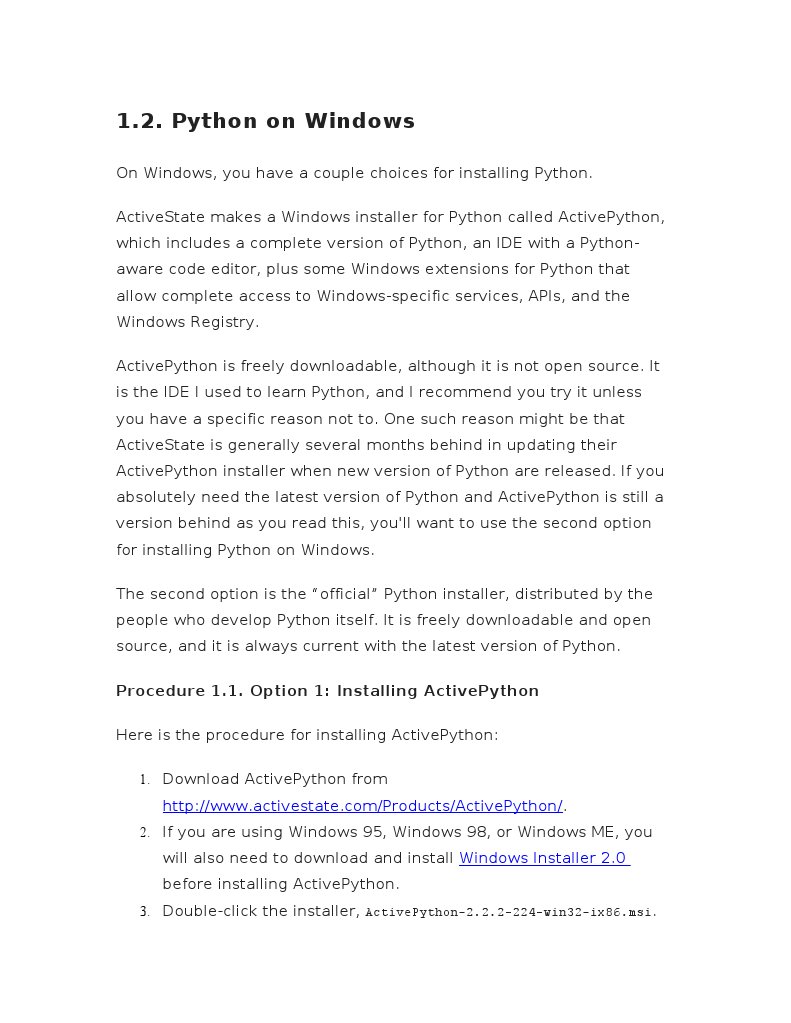 1.2. Python On Windows: Procedure 1.1. Option 1: Installing ...