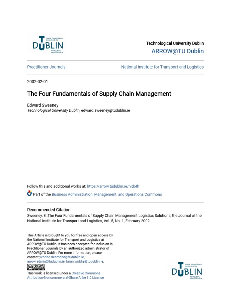 Four Fundamentals of Supply Chain Management | PDF | Supply Chain ...