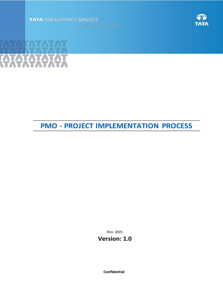 TCS PMO Project Implementation Guide | PDF | Request For Proposal ...