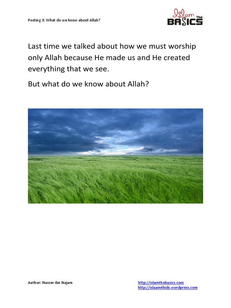 Understanding the Nature of Allah | PDF | Forgiveness | Allah