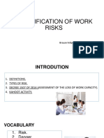 Classification of Work Risks