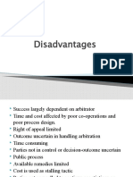 Disadvantages