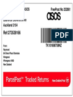 Rebound Returns - Asos Private Bag 211022 Laurence Stevens Drive Auckland 2154 Freepost No 252061