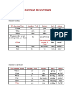 WH QUESTIONS PRESENT TENSES