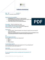 Palliative Radiotherapy Worksheet