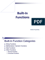 Database Programming Built-In Functions