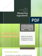 Measuring Ingredients: Cookery-11 Claudine Kate A. Tahilan Teacher I-Tle