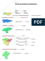 GENTILICIOS DE ESPAÑA POR COMUNIDADES - Mapas