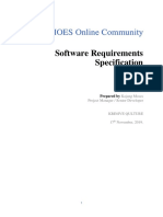 ECHOES Online Community: Software Requirements Specification