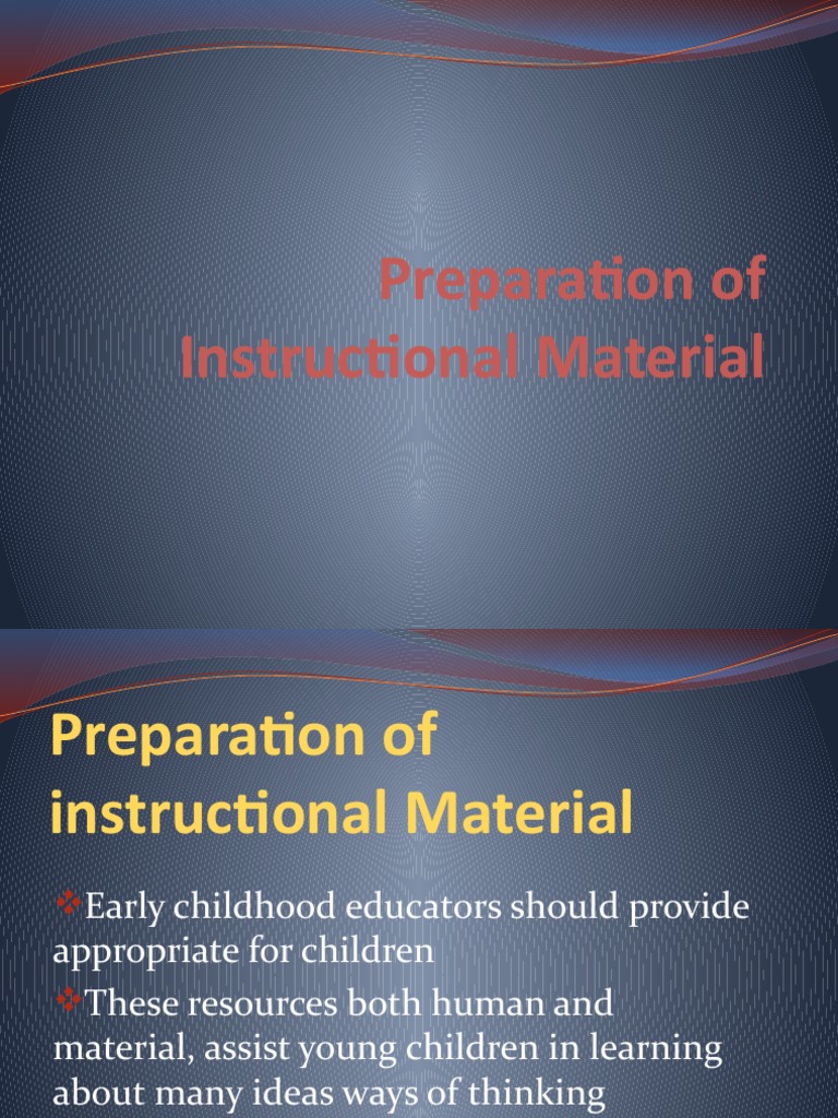 Preparation of Instructional Material PDF