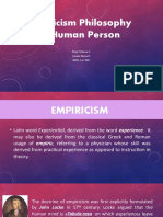 Empiricism Philosophy of Human Person: Botor, Catherine C. Ciudad, Edalyn B. Beed 4-A / Phi2