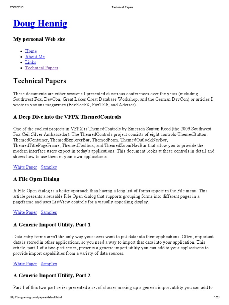Technical Papers PDF | PDF | Class (Computer Programming) | Application ...