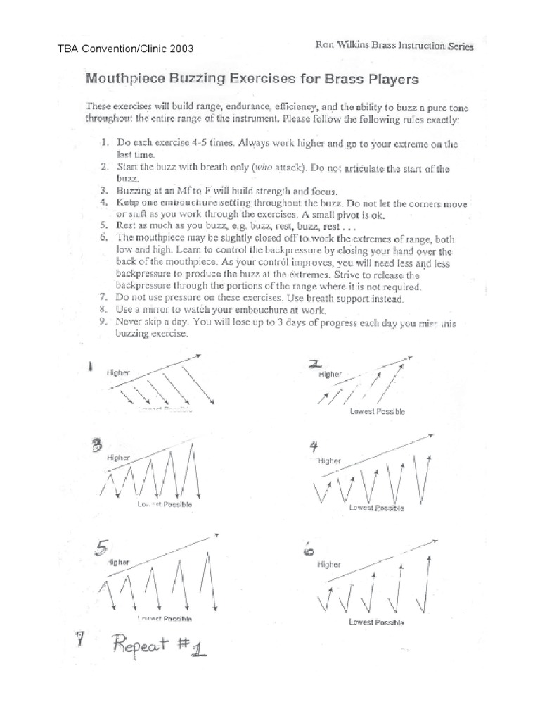 Mouthpiece Buzzing Exercises, Ron Wilkins PDF