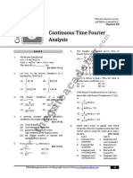 Continuous Time Fourier Analysis: Level-1