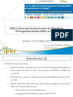 Defis a Relever Pour La Mise en Oeuvre Des Objectifs de Developpement Durable Odd Au Senegal - Dr. Suwadu Sakho-jimbira - Ipar Senegal