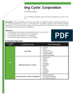 Accounting Cycle: Corporation: Horizontal Alignment