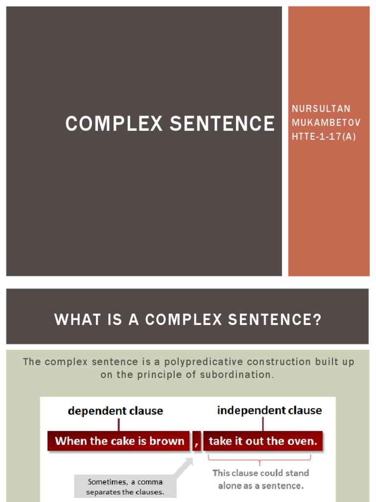 Understanding Complex Sentences | PDF | Clause | Sentence (Linguistics)