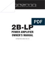 Power Amplifier Owner'S Manual: UPDATED 2007-02-14