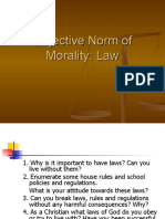 Objective Norm of Morality: Law