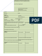 821B Questionnaire Work and Residence