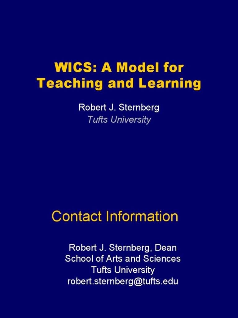 WICS | PDF | Creativity | Educational Assessment
