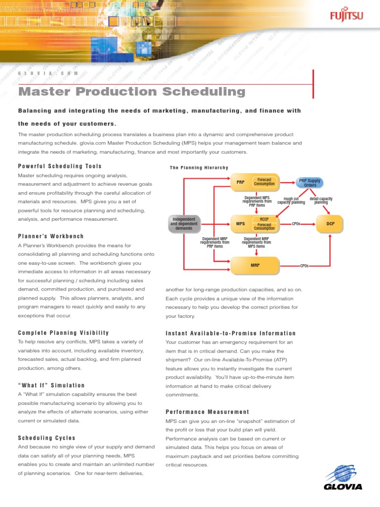 Master Production Scheduling Overview | PDF | Simulation | Computing