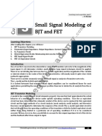 Small Signal Modeling of BJT and Fet: Learning Objectives