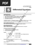 Differential Equations: Learning Objectives