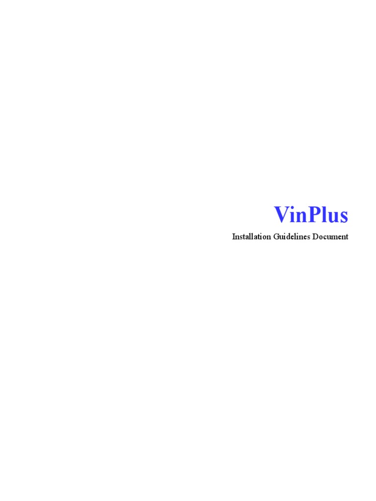 VinPlus Software Installation Guide | PDF | Microsoft Sql Server ...