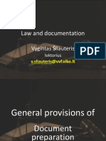 Law and Documentation: Vygintas Šliauteris