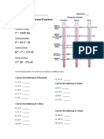 Temperature Conversion Worksheet: Name: - Period #