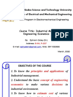 Addis Ababa Science and Technology University College of Electrical and Mechanical Engineering