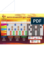 Asian Football Cup 2001 Match Schedules