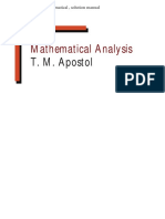 Mathematical Analysis: T. M. Apostol