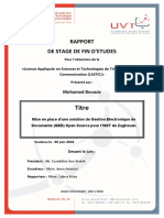 Mise en Place D'une Solution de Gestion Electronique de Documents (GED) PDF