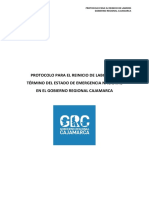 Protocolo para El Reinicio de Labores - GORE APROBADO PDF