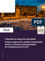 FIDH y Cajar Denuncian Ante La CPI Que en Colombia Siguen Las Brechas de Impunidad