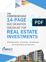 Comprehensive 14 PAGE Due Diligence Checklist For Real Estate Investments