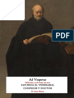 27 de Mayo de 2020. San Beda El Venerable. Vísperas Gregorianas