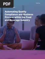 Automating Quality Compliance and Business Process Within The Food and Beverage Industry