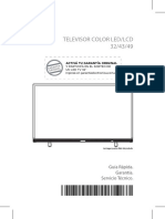 Televisor Color Led/Lcd 32/43/49: Guía Rápida. Garantía. Servicio Técnico