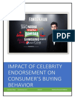 Impact of Celebrity Endorsement On Consumer'S Buying Behavior