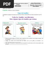 Actividades sobre la familia para 1° básico | PDF