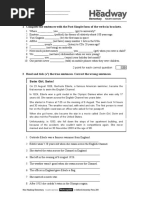 Unit Test 7A: 1 Complete The Sentences With The Past Simple Form of The Verbs in Brackets