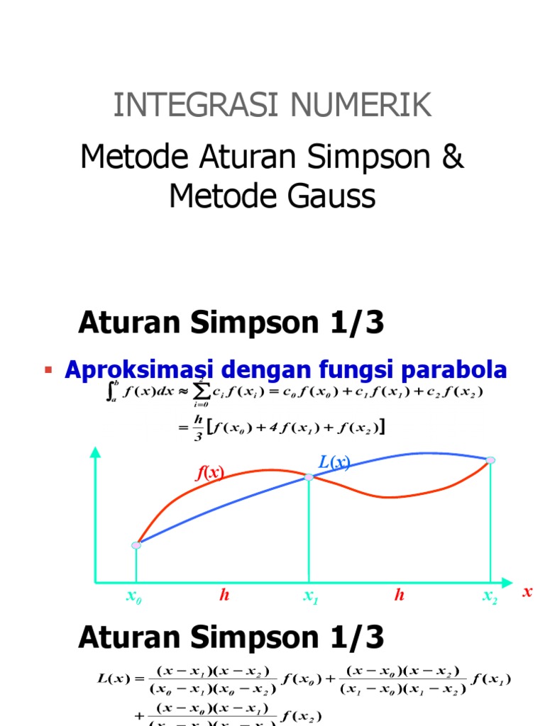 Metode Integrasi Simpson dalam Numerik | PDF