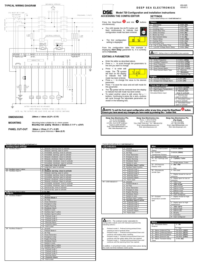 DSE Model 720 Configuration Guide | PDF | Programmable Logic Controller ...