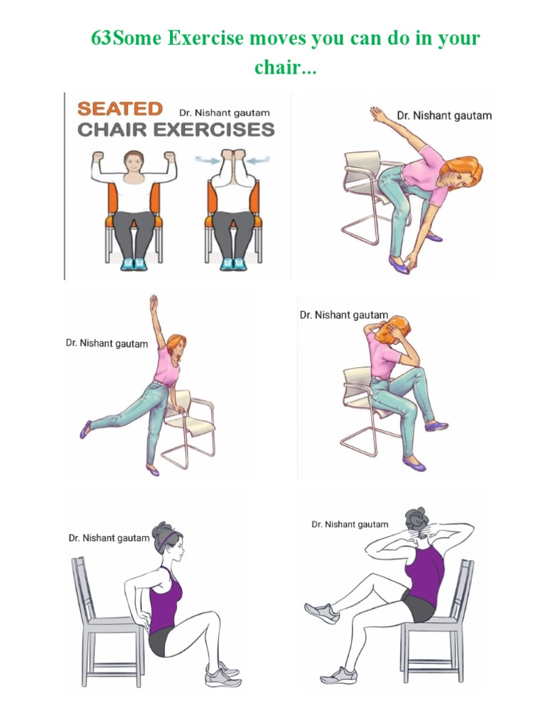 63some Exercise Moves You Can Do in Your Chair | PDF | Wellness