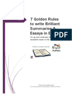 7 Golden Rules To Write Brilliant Summaries & Essays in English - To Get The Best Mark