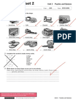 Unit 2 Puzzles and Quizzes Without Answers PDF