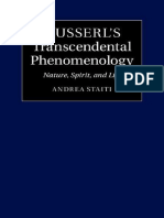 Husserl's Transcendental Phenomenology - Nature, Spirit, and Life - Andrea Staiti